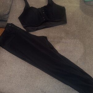 like new black athletic wear pants and sports bra from Victoria’s Secret